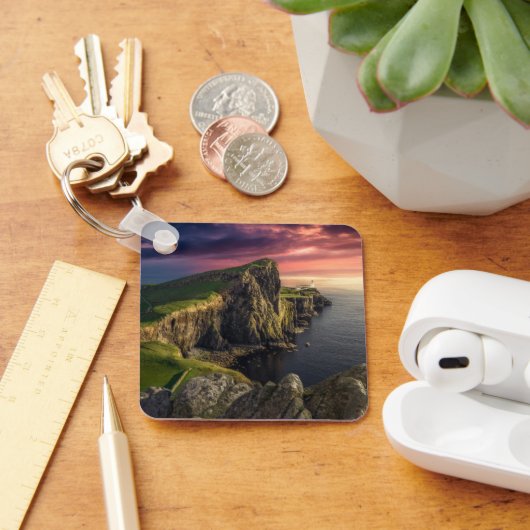 海岸線 |スコットランド、スカイ島 キーホルダー (デスク)