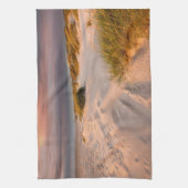 海岸線 |デンマーク，サルタムビーチ キッチンタオル (縦)