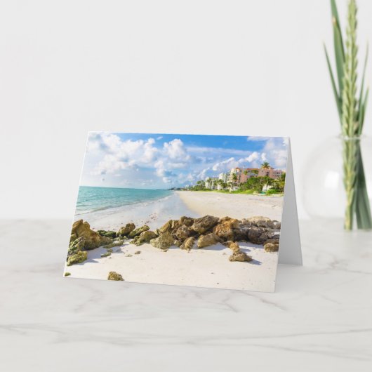 海岸線 |ナポリ桟橋、フロリダ州南西部 カード (正面)