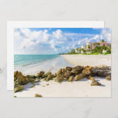 海岸線 |ナポリ桟橋、フロリダ州南西部 サンキューカード (正面/裏面)