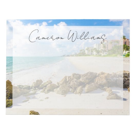 海岸線 |ナポリ桟橋、フロリダ州南西部 ノートパッド (正面)