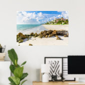 海岸線 |ナポリ桟橋、フロリダ州南西部 ポスター (ホームオフィス)