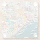 海岸線 |ナポリ・イタリア ガラスコースター (裏面)