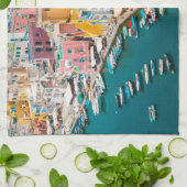 海岸線 |ナポリ・イタリア キッチンタオル (折り畳み)