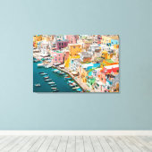 海岸線 |ナポリ・イタリア キャンバスプリント (インサイチュ (ウッドフロア))