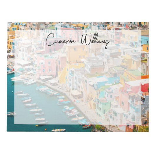 海岸線 |ナポリ・イタリア ノートパッド (正面)