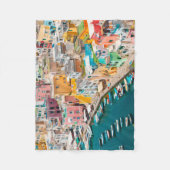 海岸線 |ナポリ・イタリア フリースブランケット (正面)