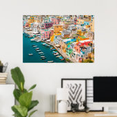 海岸線 |ナポリ・イタリア ポスター (ホームオフィス)