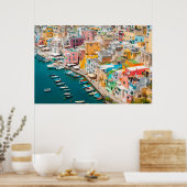 海岸線 |ナポリ・イタリア ポスター (キッチン)