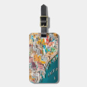 海岸線 |ナポリ・イタリア ラゲッジタグ (正面縦)