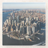 海岸線 |ニューヨーク・マンハッタン ガラスコースター (正面)