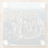海岸線 |ニューヨーク・マンハッタン ガラスコースター (裏面)