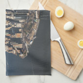海岸線 |ニューヨーク・マンハッタン キッチンタオル (四つ折り)