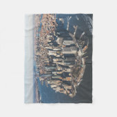 海岸線 |ニューヨーク・マンハッタン フリースブランケット (正面)