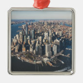 海岸線 |ニューヨーク・マンハッタン メタルオーナメント (正面)