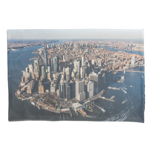 海岸線 |ニューヨーク・マンハッタン 枕カバー (正面)