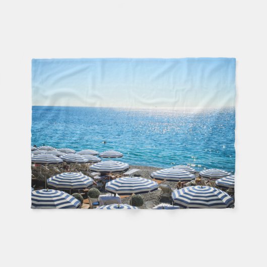 海岸線 |ニースフランスのフランス,リビエラ フリースブランケット (正面(横))