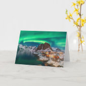 海岸線 |ノルウェー、ハンノイ、ロフテン諸島 カード (黄色い花)