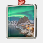 海岸線 |ノルウェー、ハンノイ、ロフテン諸島 メタルオーナメント (左)