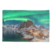 海岸線 |ノルウェー、ハンノイ、ロフテン諸島 枕カバー (裏面)