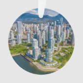 海岸線 |バンクーバー、ブリティッシュコロンビア、カナダ オーナメント (正面)