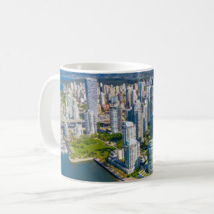 海岸線 バンクーバー、ブリティッシュコロンビア、カナダ コーヒーマグカップ