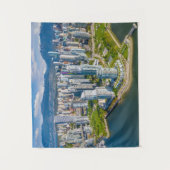 海岸線 |バンクーバー、ブリティッシュコロンビア、カナダ タペストリー (正面)