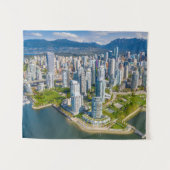 海岸線 |バンクーバー、ブリティッシュコロンビア、カナダ タペストリー (正面(横))