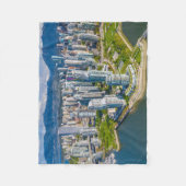 海岸線 |バンクーバー、ブリティッシュコロンビア、カナダ フリースブランケット (正面)