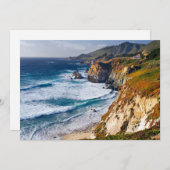 海岸線 |ビッグサー,カリフォルニア サンキューカード (正面/裏面)