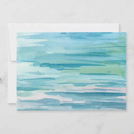 海岸線 |ビーチ結婚式写真 セーブザデート (裏面)