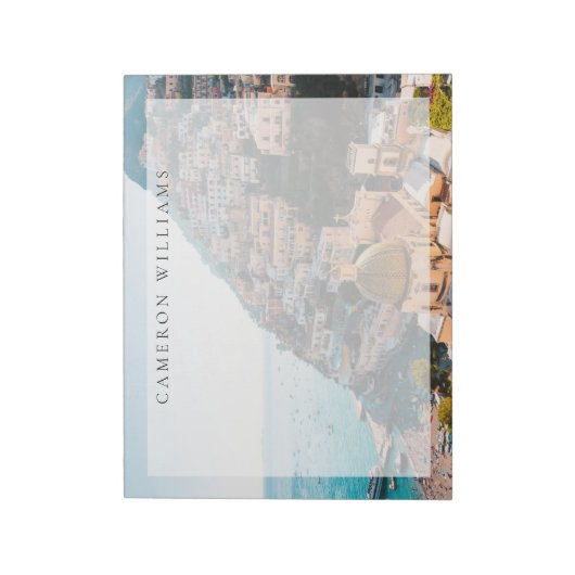 海岸線 |ポジターノイタリア,クリフサイドビレッジ ノートパッド (回転)