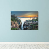 海岸線 |メイン州アカディア国立公園 キャンバスプリント (インサイチュ (ウッドフロア))