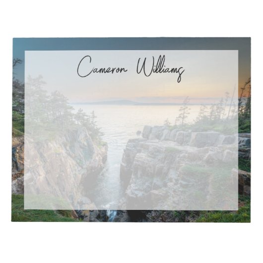 海岸線 |メイン州アカディア国立公園 ノートパッド (正面)