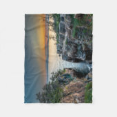 海岸線 |メイン州アカディア国立公園 フリースブランケット (正面)