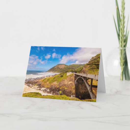 海岸線 |調理師のシャム、ヨット、オレゴン カード (正面)