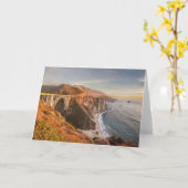 海岸線 | Bixby Bridge, Big Sur California カード (黄色い花)