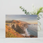 海岸線 | Bixby Bridge, Big Sur California サンキューカード (スタンド正面)