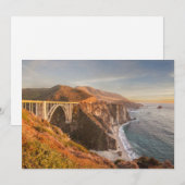 海岸線 | Bixby Bridge, Big Sur California サンキューカード (正面/裏面)
