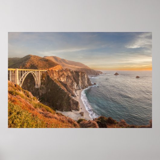 海岸線 | Bixby Bridge, Big Sur California ポスター (正面)