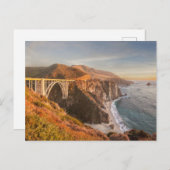 海岸線 | Bixby Bridge, Big Sur California ポストカード (正面/裏面)