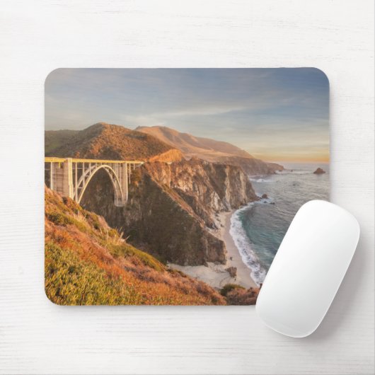 海岸線 | Bixby Bridge, Big Sur California マウスパッド (マウス)