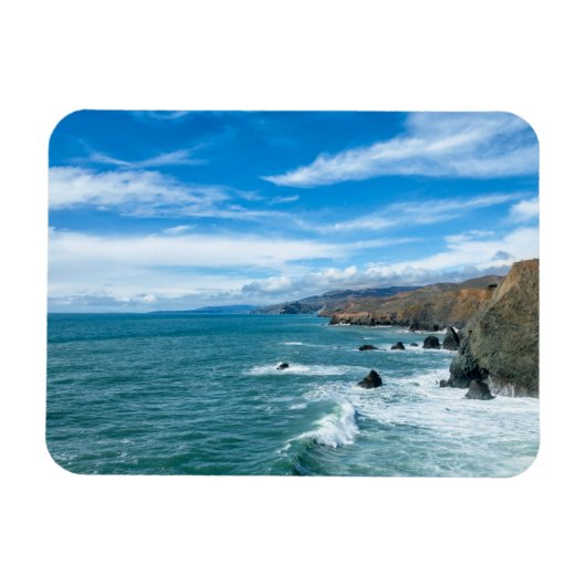 海岸線 | Marin Headlands,カリフォルニア マグネット (横)