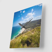 海岸線 | New South Wales，オーストラリア スクエア壁時計 (傾斜)