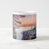 海岸線 | Ravens Nest Acadiaナショナルパークメイン ジャンボコーヒーマグカップ (正面)