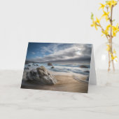 海岸線 | Stormy Big Sur，カリフォルニア カード (黄色い花)