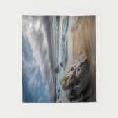 海岸線 | Stormy Big Sur，カリフォルニア タペストリー (正面)