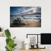 海岸線 | Stormy Big Sur，カリフォルニア ポスター (ホームオフィス)