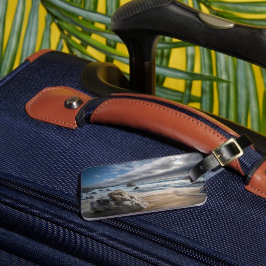 海岸線 | Stormy Big Sur，カリフォルニア ラゲッジタグ (正面インサイチュ3)