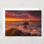 海岸線 | Sunset Pacific Grove Carmel California サンキューカード (正面/裏面)